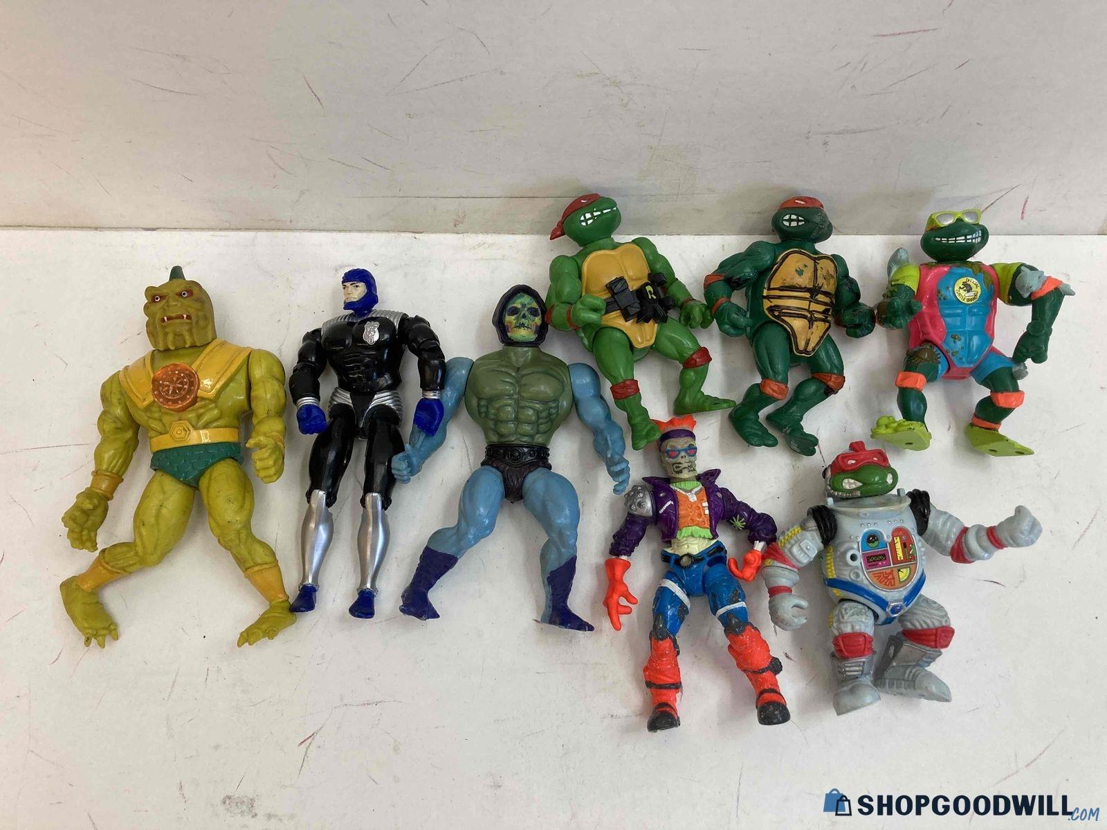 80s-Era Action Figures, Lot of 8, Blackstar/TMNT/He-Man/C.O.P.S ...