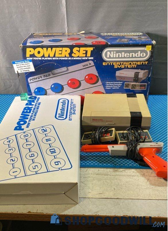 1988 Nintendo Nes Console In Original Box W/ 2 Controllers/power Pad ...