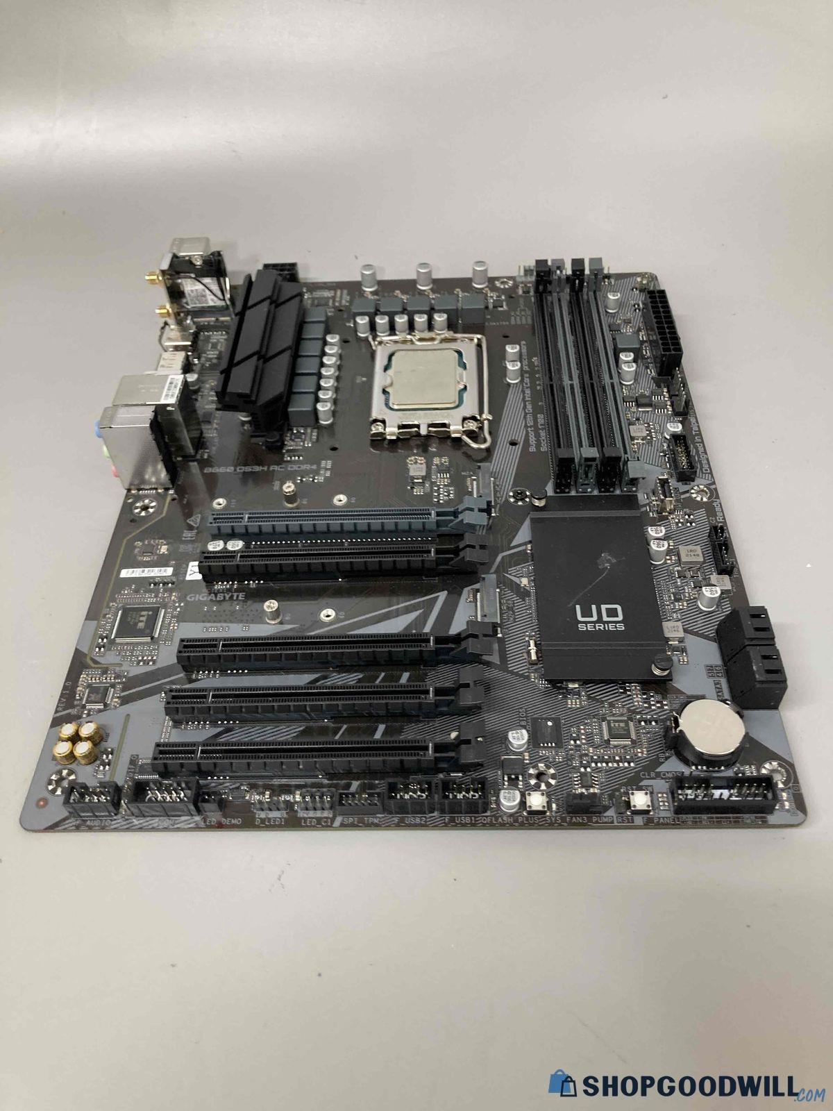 Gigabyte B660 Motherboard w/ Intel i3-12100F Processor - shopgoodwill.com