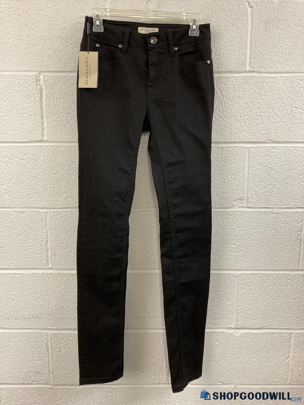 New with Tags - Burberry Black Thurleston Skinny Denim Jeans - Size 28R ...