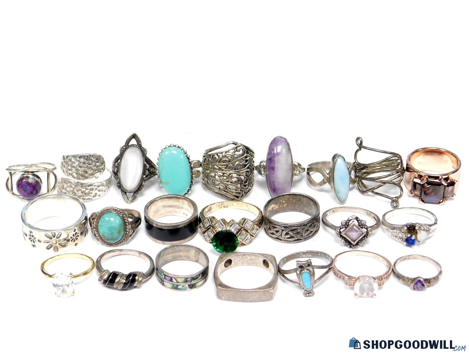 Lot Of 925 Silver Rings - 108 Grams | ShopGoodwill.com