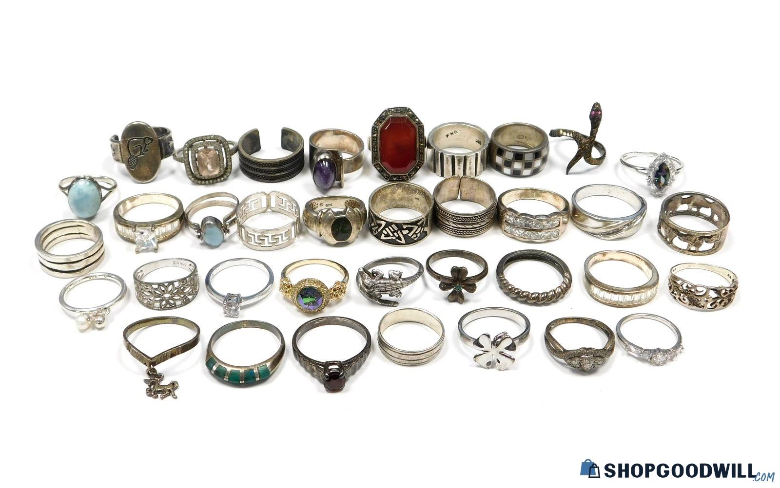 lot-of-925-silver-rings-148-grams-shopgoodwill