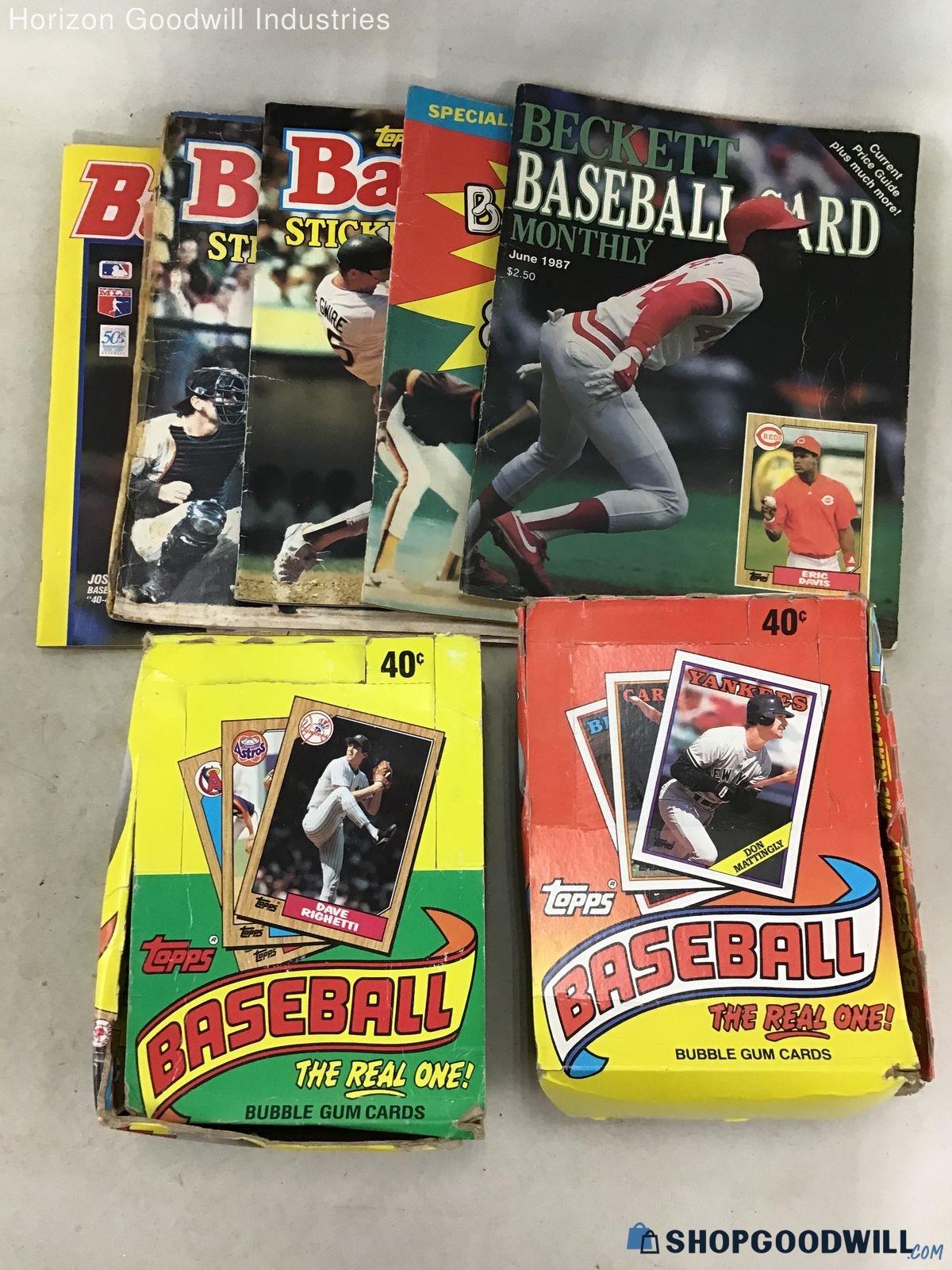 8.5 Lbs Bulk Lot Of Mlb Assorted Baseball Trading Cards & 5 Guides 