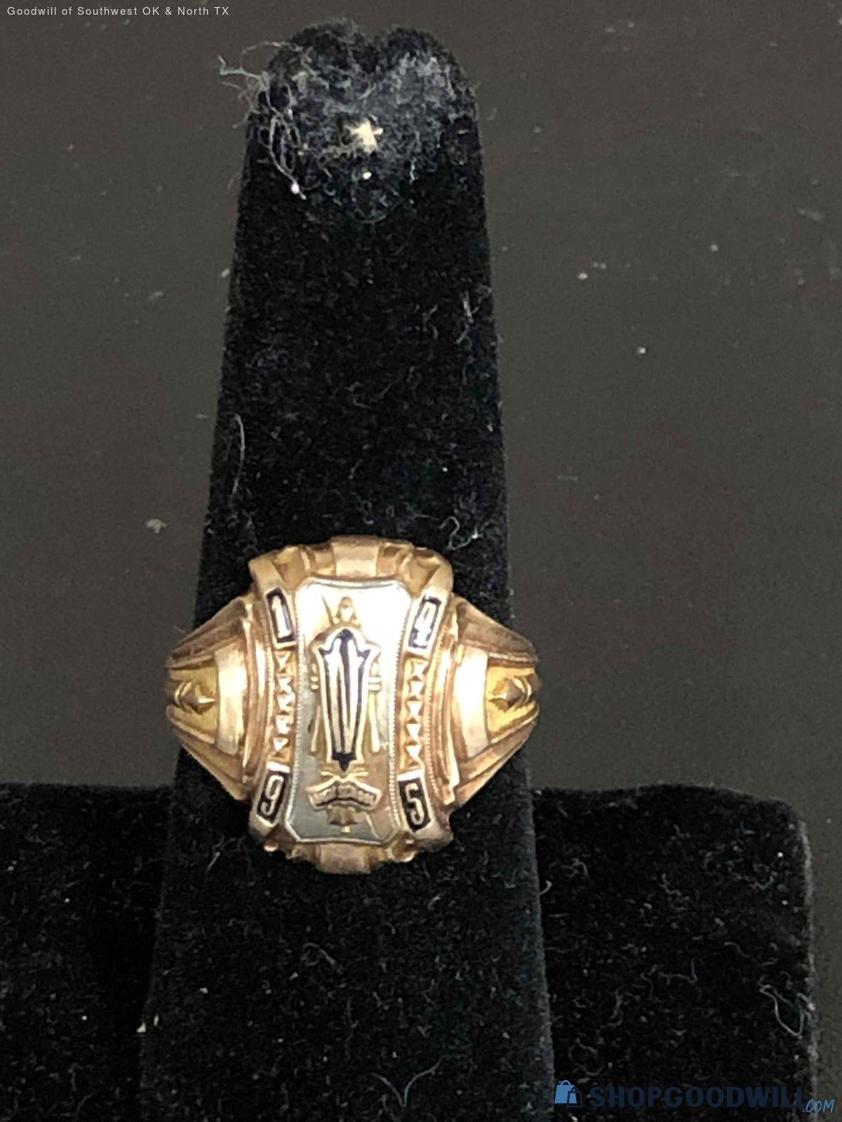 10k gold ring VTG 1945 class ring sz-8 - shopgoodwill.com