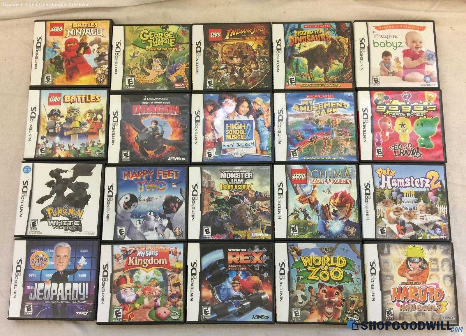 20 Nintendo DS Game Cases incl. Pokemon White - shopgoodwill.com