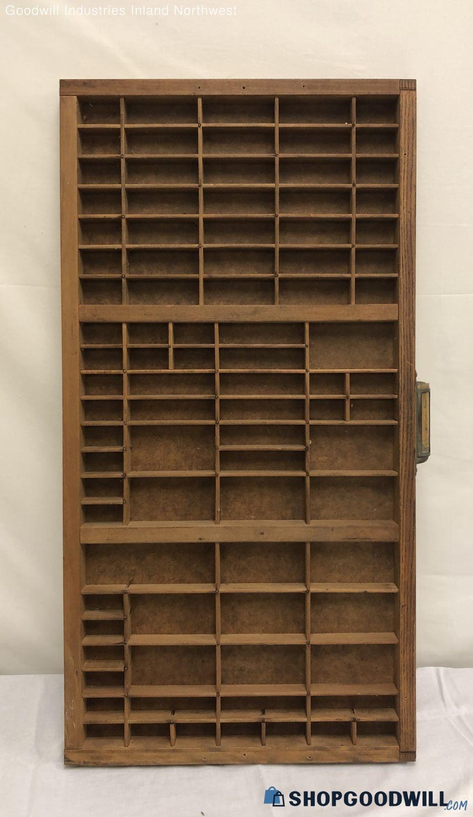 Antique wooden printer tray - shopgoodwill.com