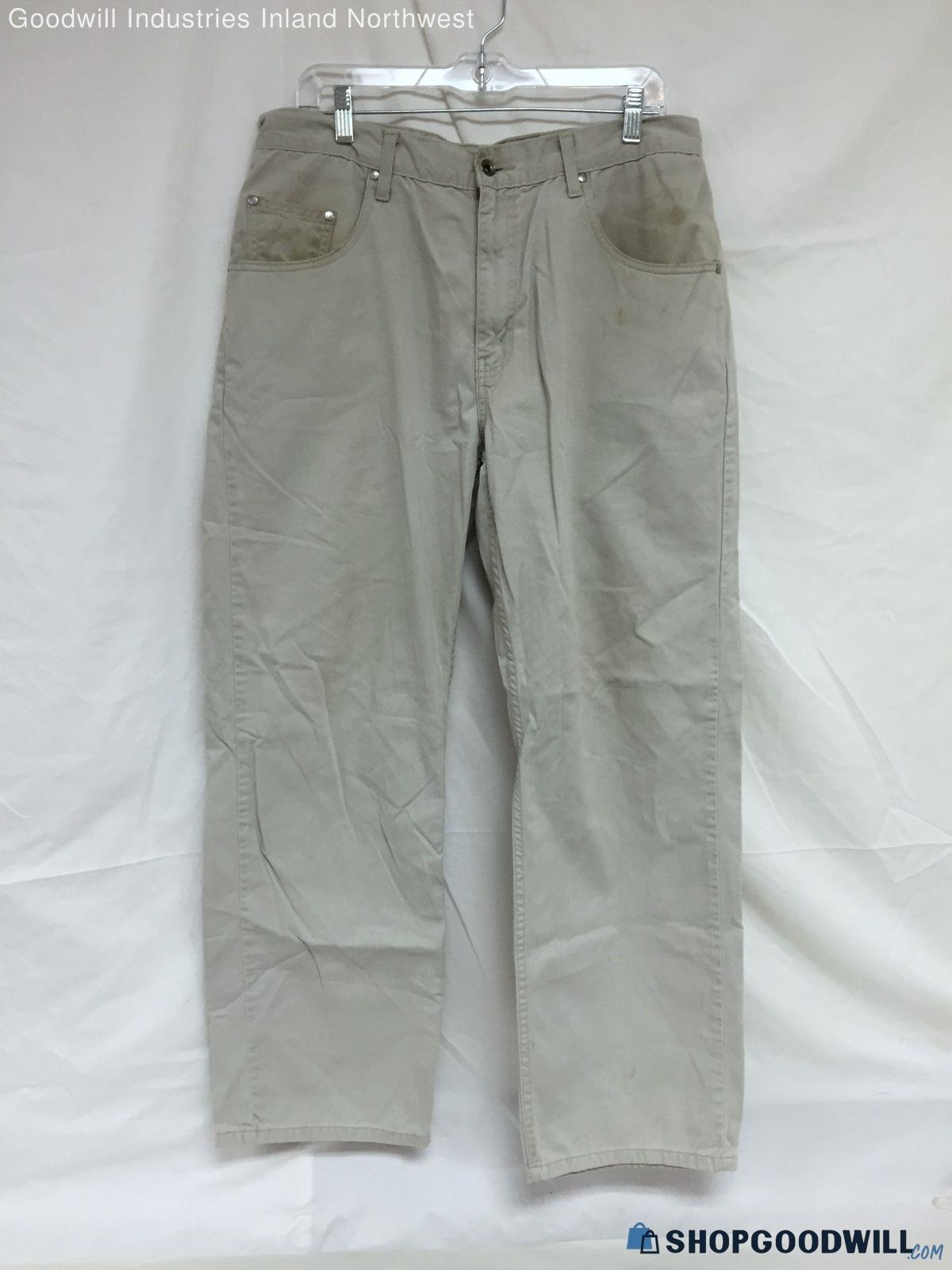 Vintage Men's Levi's Silver Tab Loose White Casual Pants Size 34x32 ...