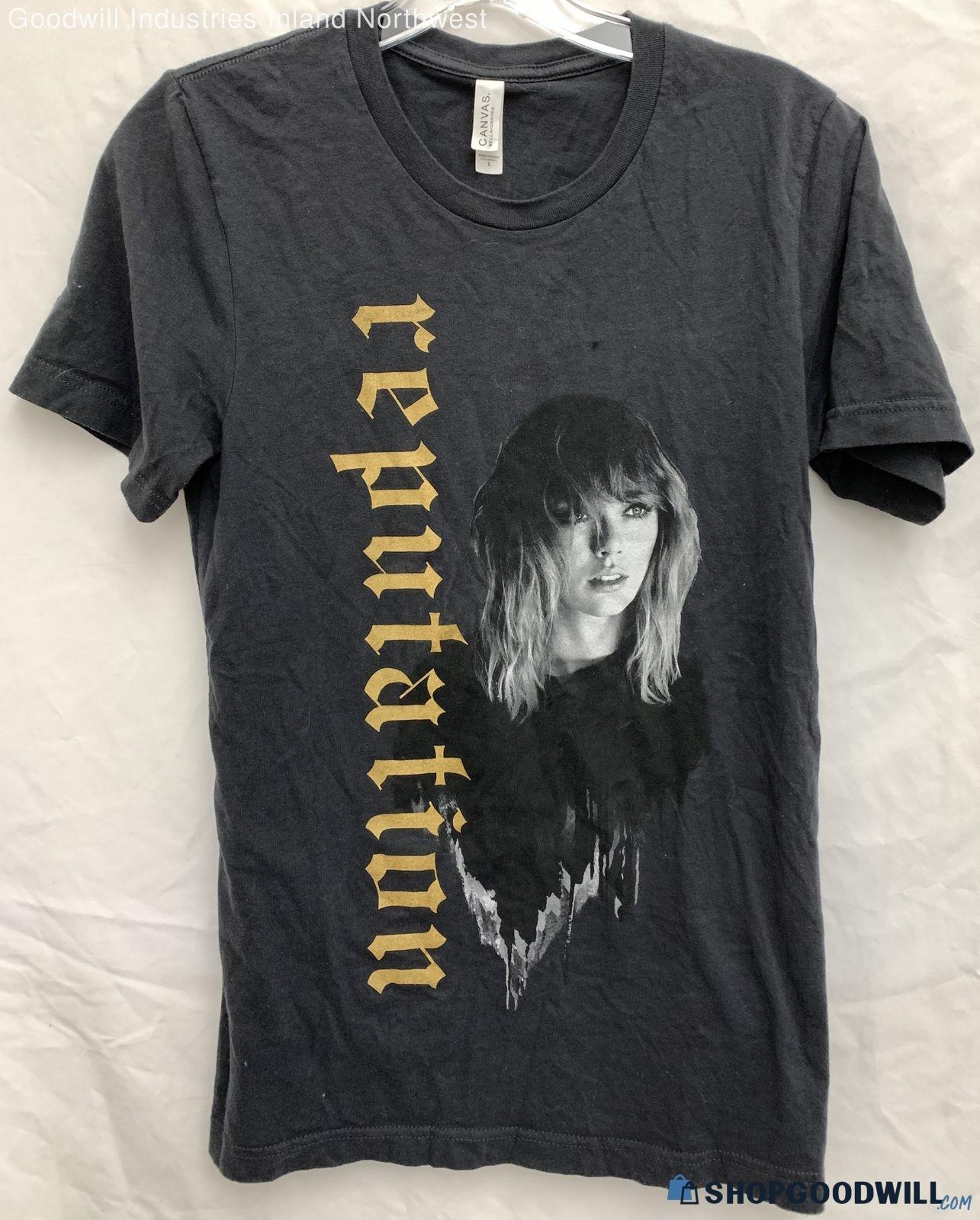 Men's Taylor Swift Reputation Stadium Tour Black Cotton Band T-shirt ...