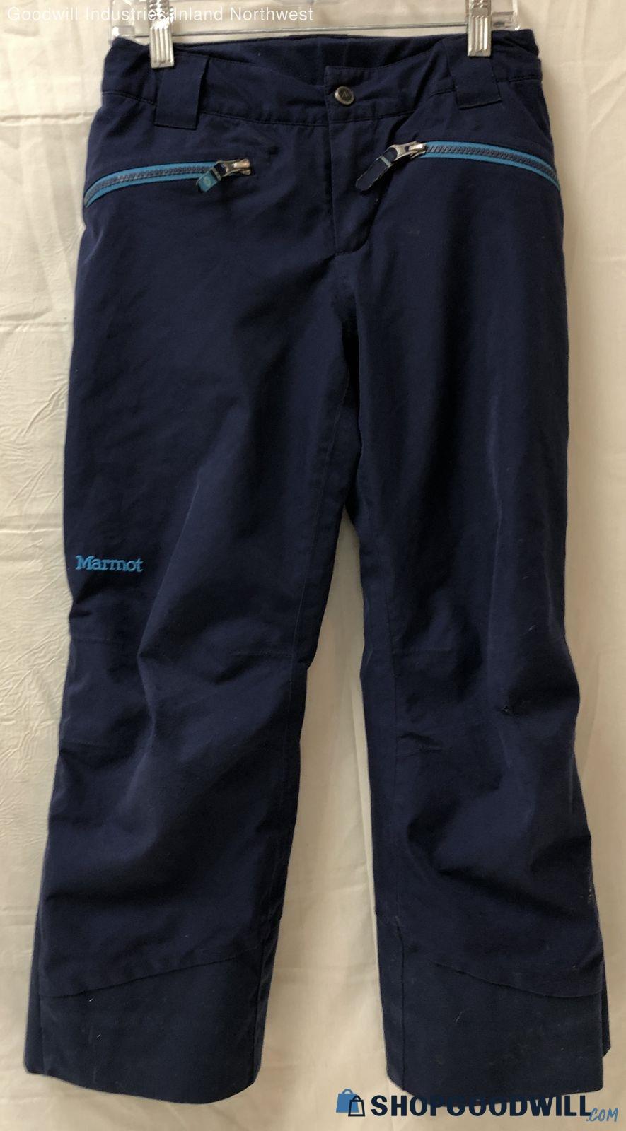 Used Boy's Marmot Snow Pants Dark Blue Polyester Size M | ShopGoodwill.com