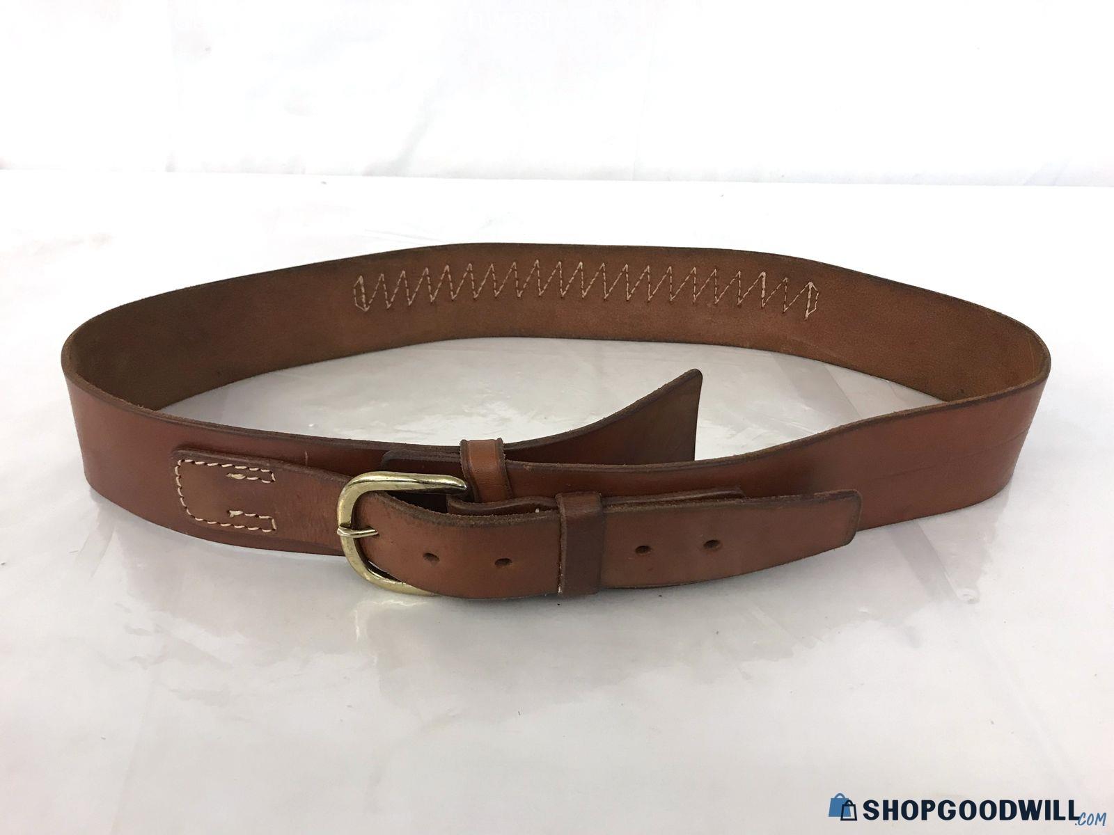 Triple K Leather Ammunition Belt For Revolvers Brown - shopgoodwill.com