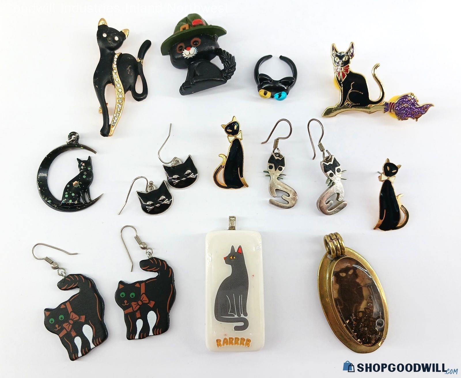 Black Cat Costume Jewelry Assortment / 94.7g | ShopGoodwill.com