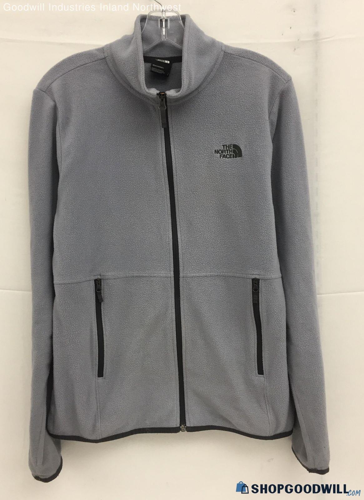 Girl's The North Face Grey Polyester Fleece Full Zip Jacket Size Small ...