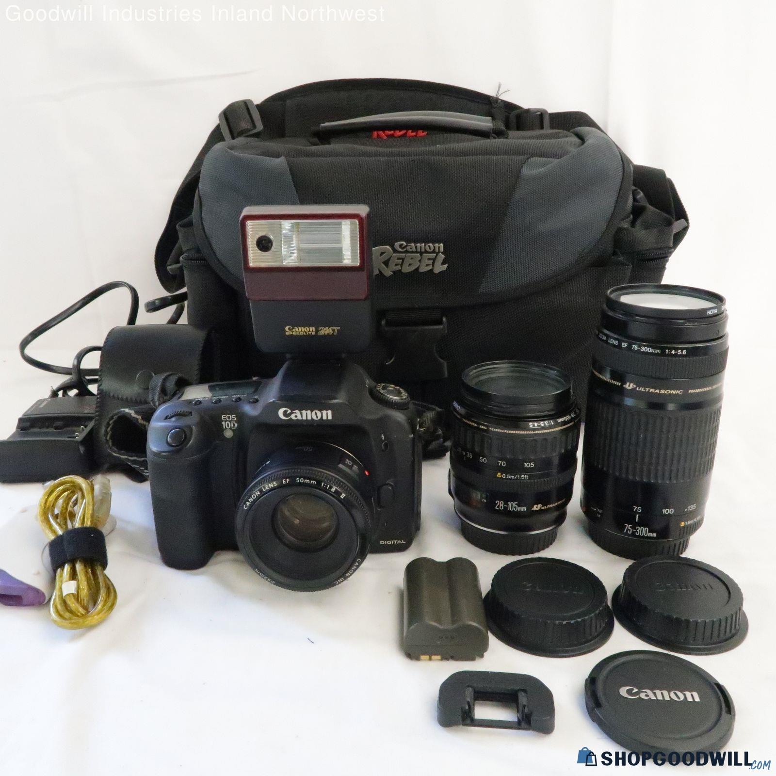 Canon DS6031 EOS 10D Digital Camera With Zoom Lens - shopgoodwill.com