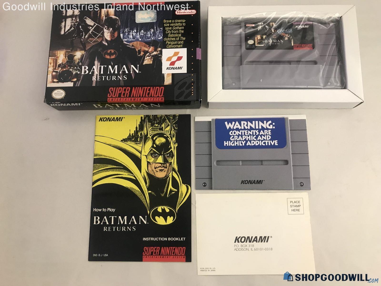 Batman Returns Super Nintendo SNES Game Complete In Box CIB Tested ...