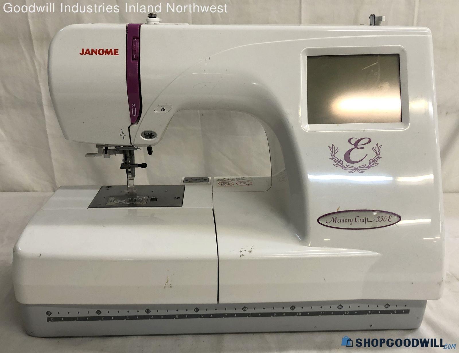 Janome Memory Craft 350e Sewing Machine - Shopgoodwill.com