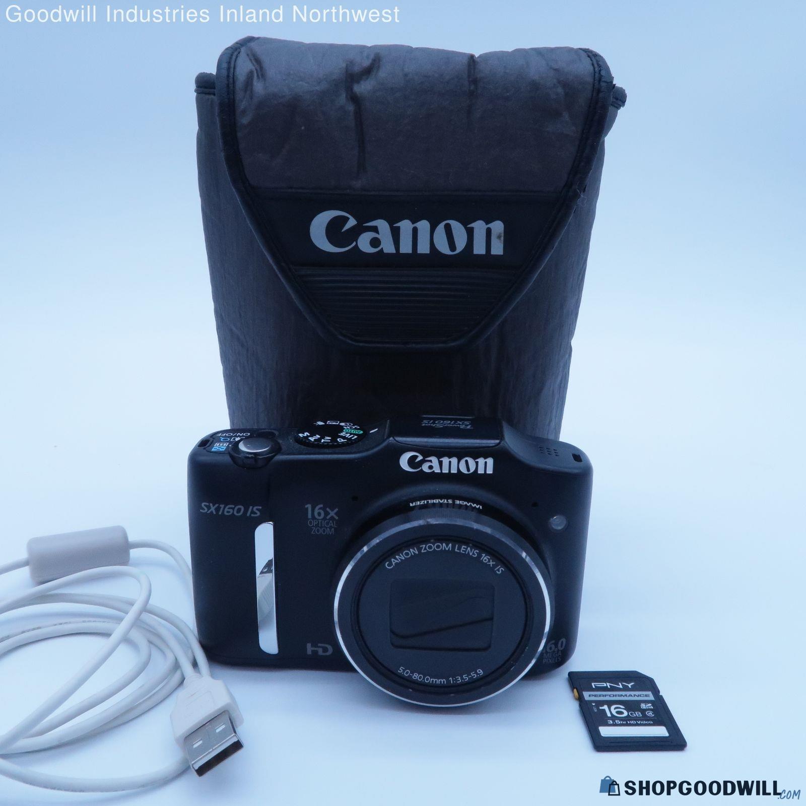 Working Canon Sx160is 16mp Digital Camera 