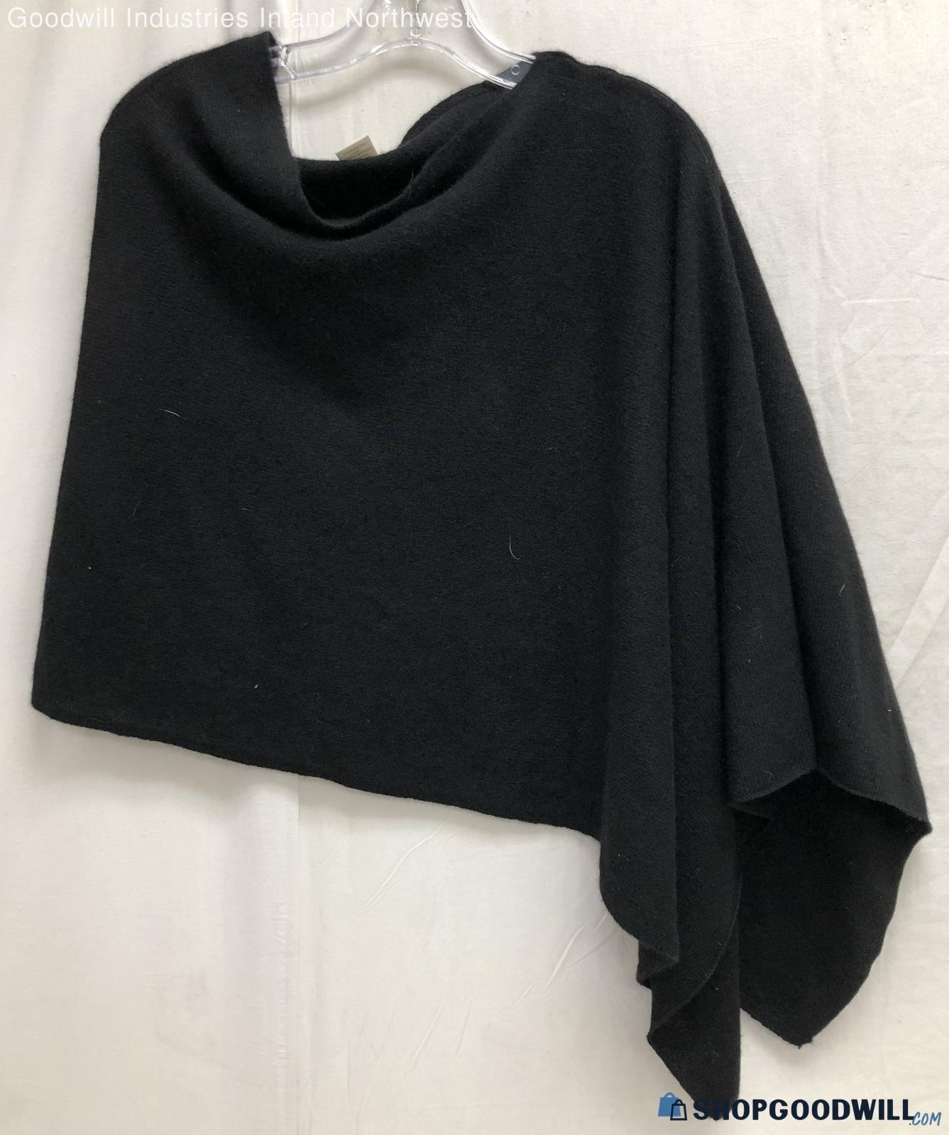 Women's Cynthia Rowley Black Cashmere Poncho | ShopGoodwill.com