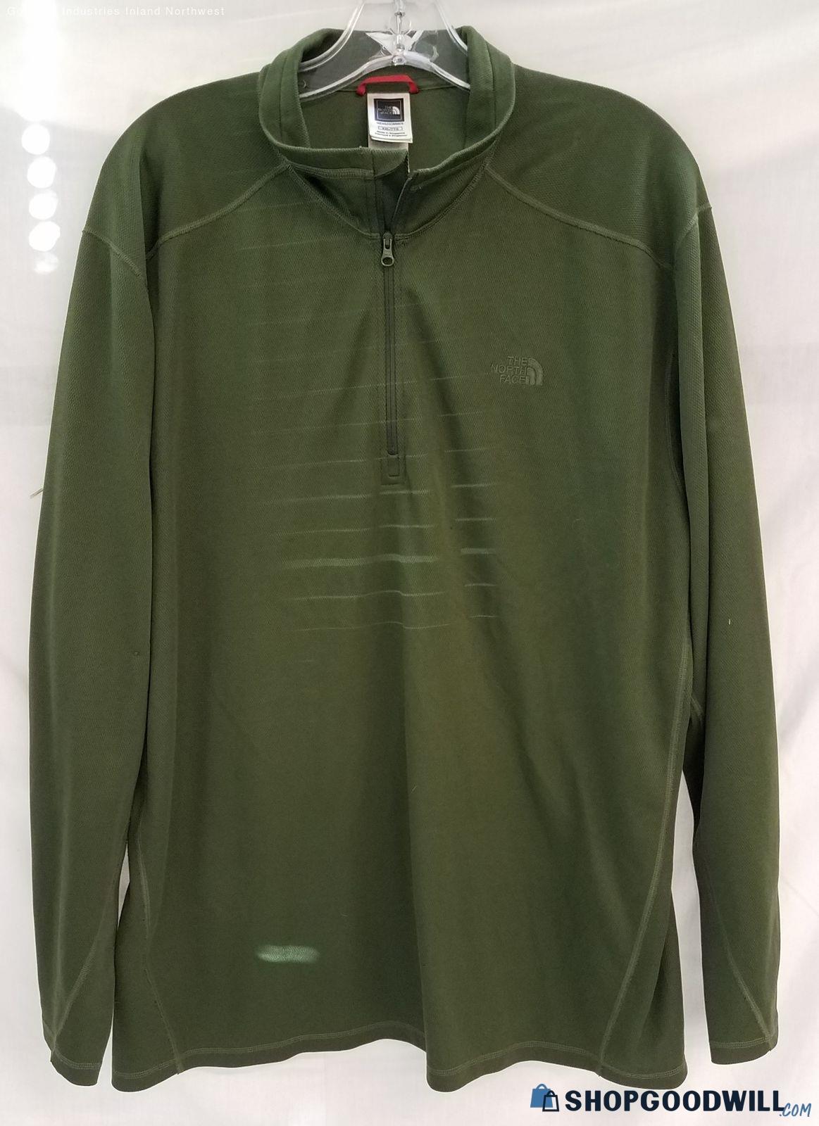 Men's The North Face Green Long Sleeve Shirt Size XXL/TTG ...