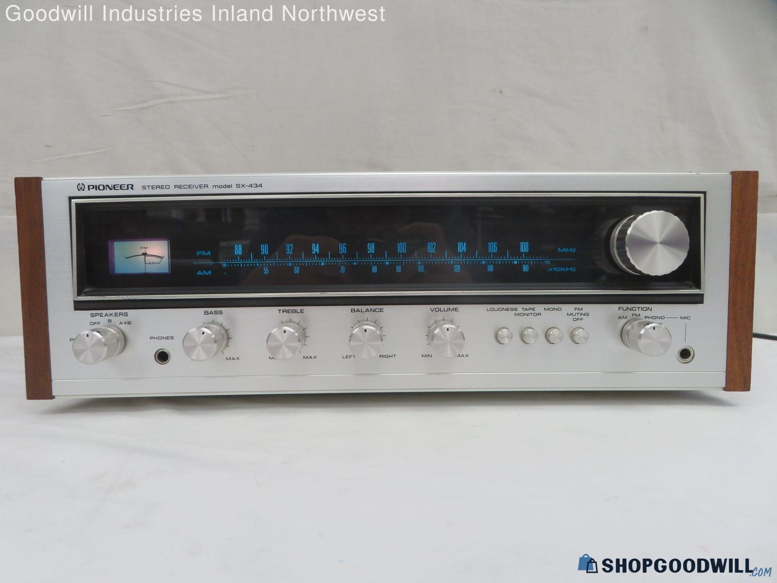 Vintage Pioneer Sx Watt Stereo Solid State Receiver Silver Face Shopgoodwill Com