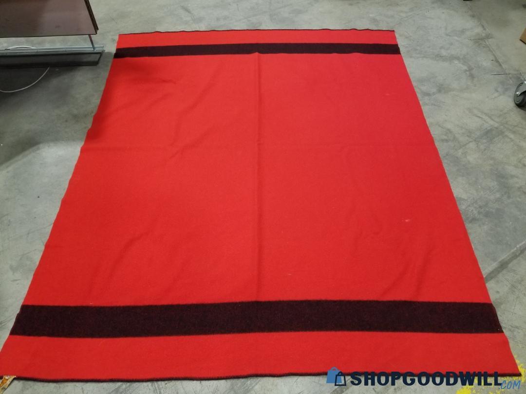 Vintage Warmbilt Lifetime Wool Blanket Minnesota Red And Black Stripes ...