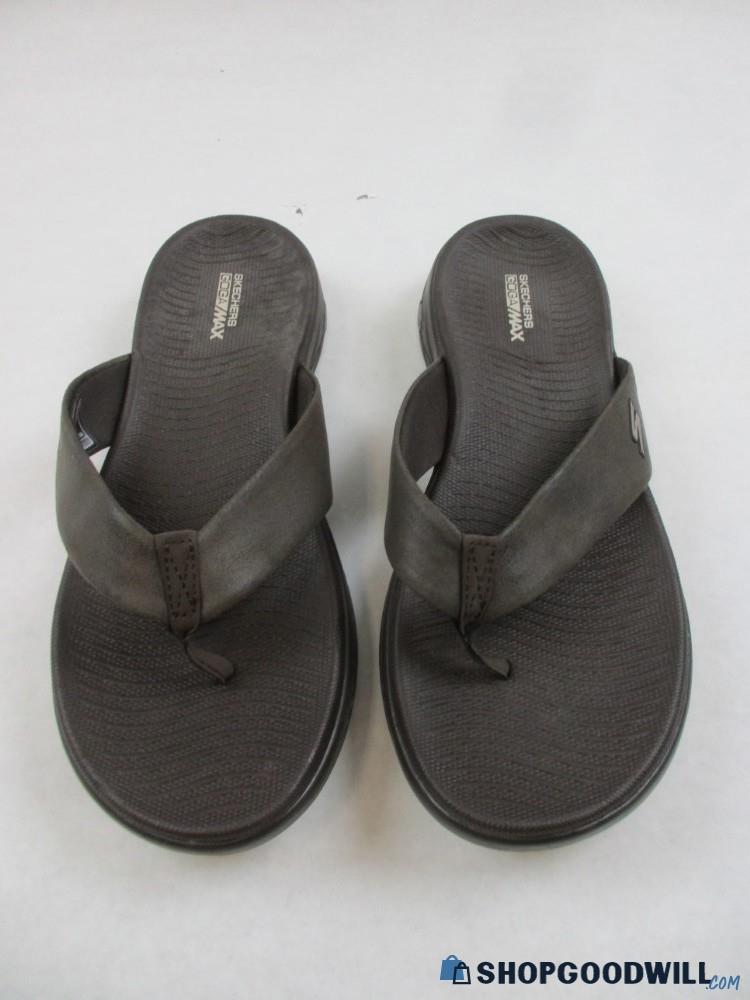 Skechers-chocolate Brown Goga Max Thong Sandal- Size 9 Sn 15303 ...