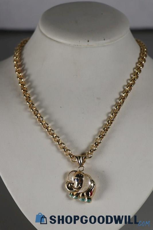 K Gold Chain Elephant Pendant G Shopgoodwill Com