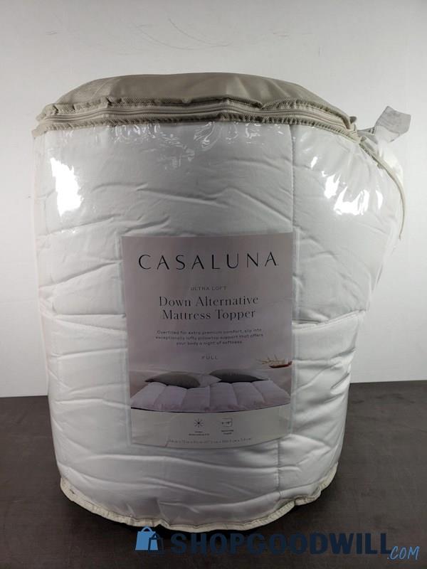 Used Nwt Casaluna T0291 White Down Alternative Topper Ultra Loft Modern