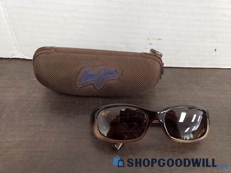 Maui Jim Women S Punchbowl Mj219 Brown Italy Wrap Sunglasses With Case