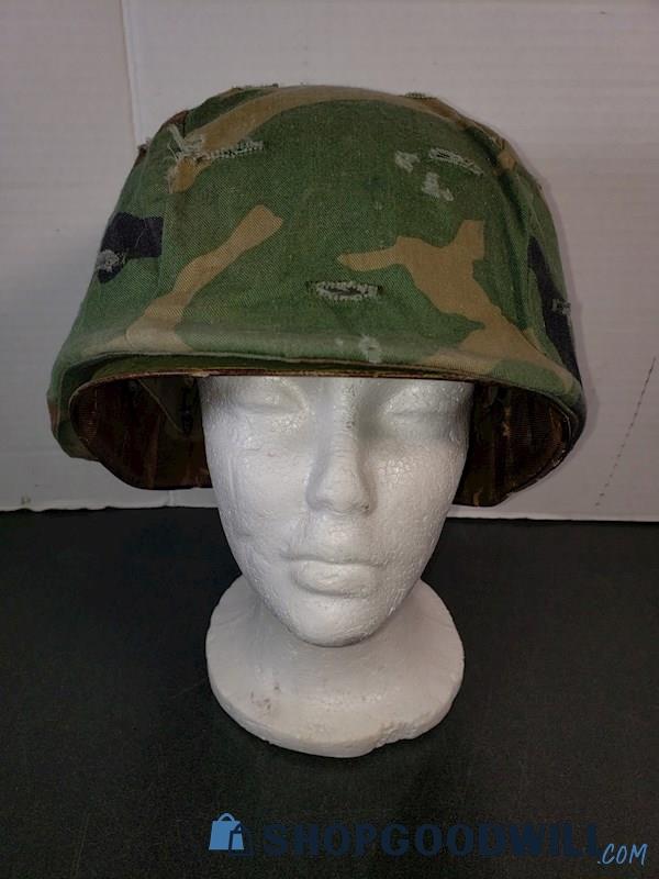 Genuine First Us Pasgt Military Helmet Woodland Cover | ShopGoodwill.com