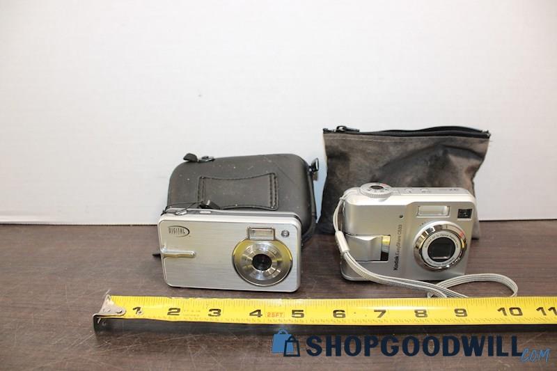 Digital Concepts And Kodak Easy Share C533 Silver Point & Shoot Camera ...