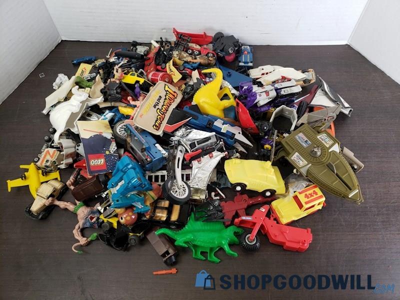 7.4lb Mixed Assorted Lot Of Vintage Toys: Transformers, Hot Wheels ...