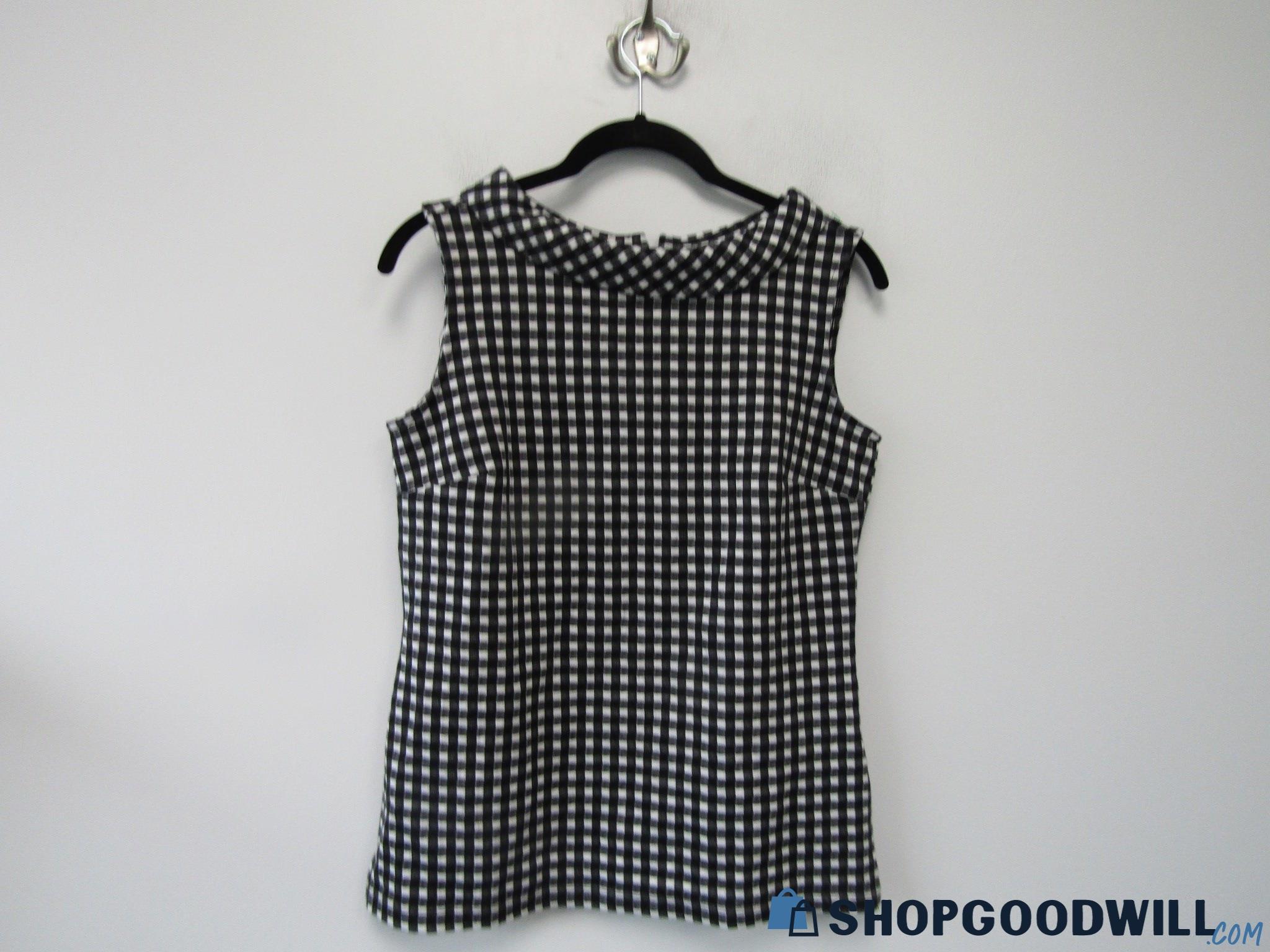 Talbots Black/white Women's Size Xs Sleeveless Top. | ShopGoodwill.com