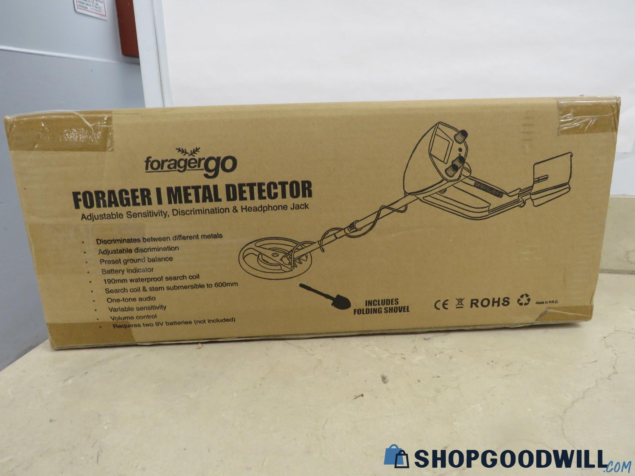 Forager Metal Detector New In Box W Folding Shovel Manual Shopgoodwill Com