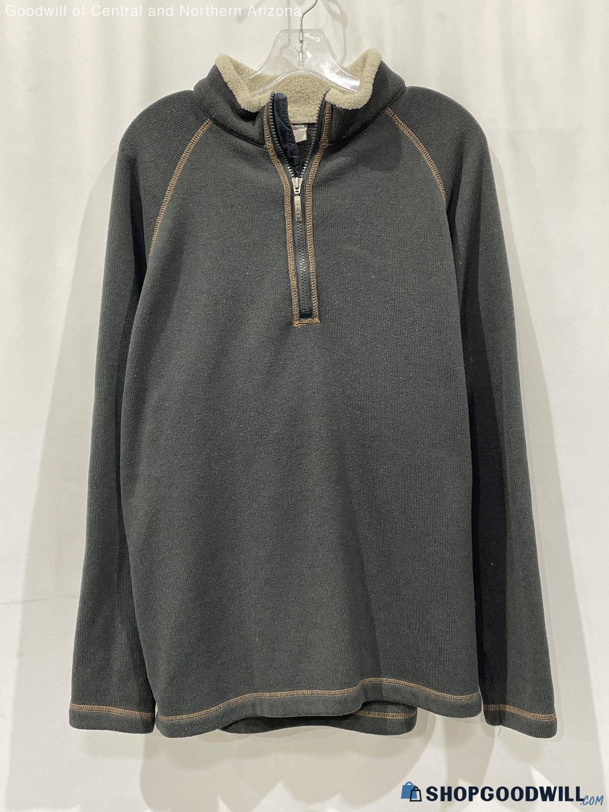 Columbia Gray Xco Long Sleeve Mock Neck 1/4 Zip Pullover Sweater Size ...