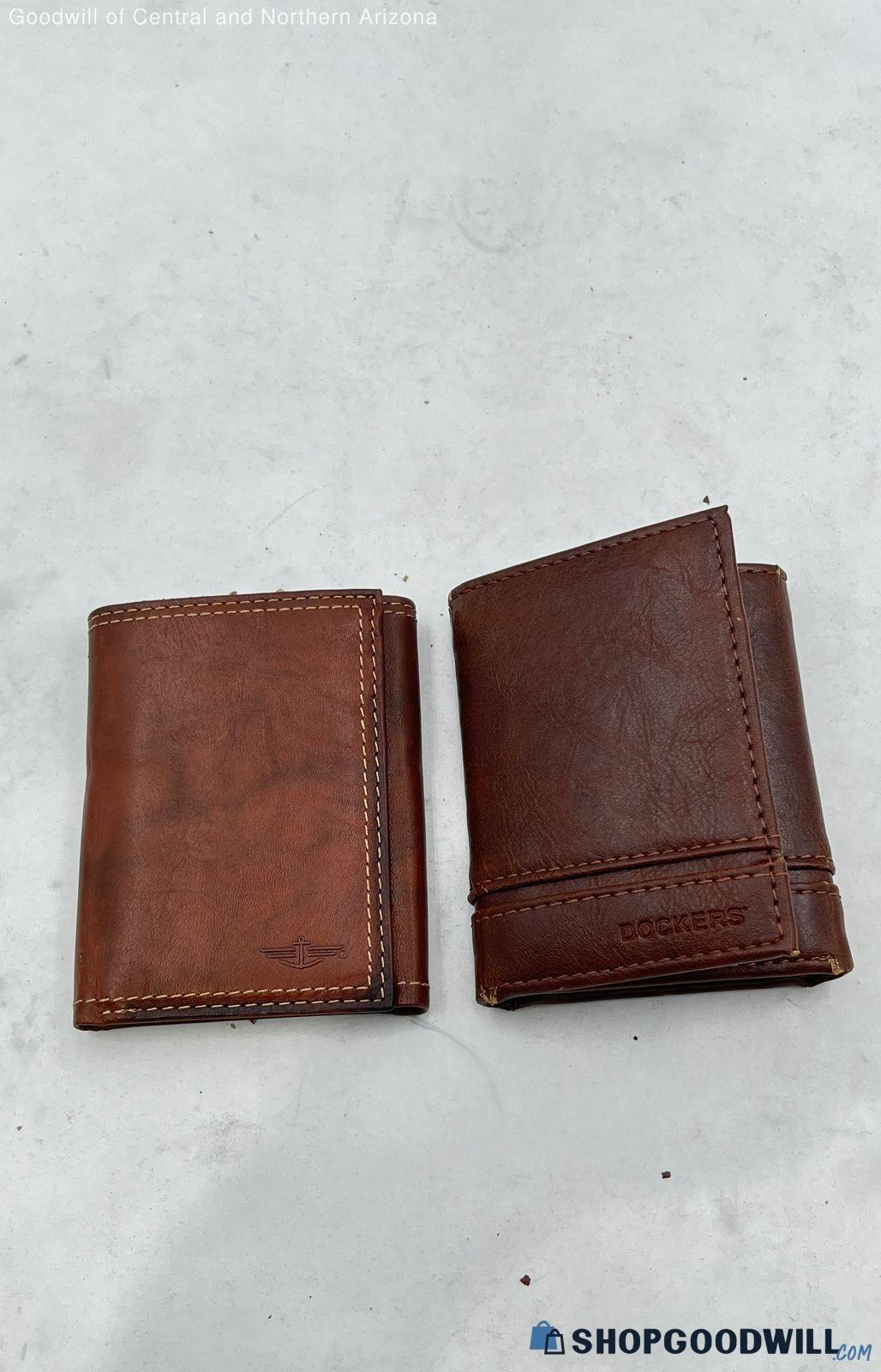 Men's Dockers Brown Leather Wallets - 2pcs | ShopGoodwill.com