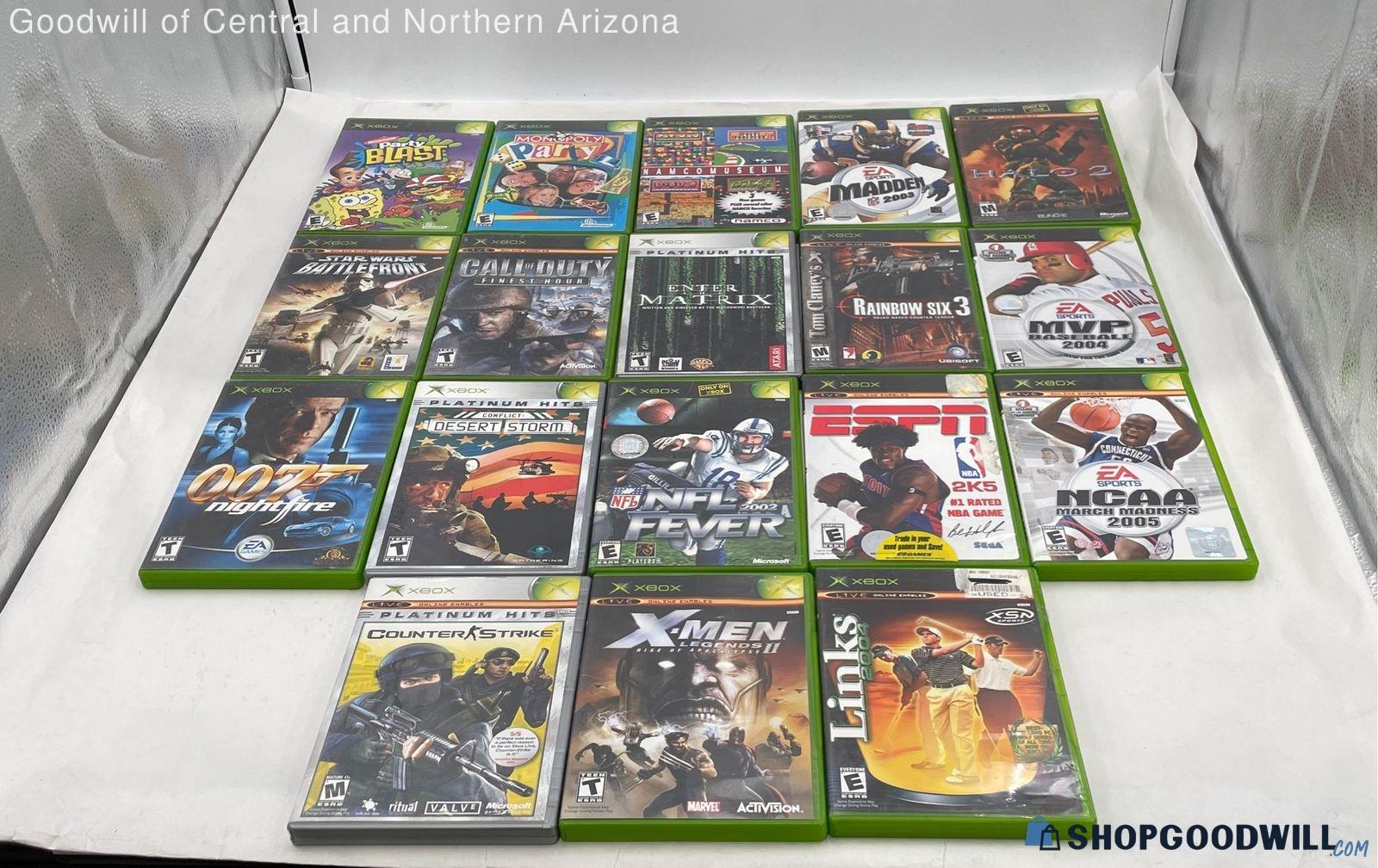 Microsoft Xbox Bulk Lot Of 18 Original Xbox Video Games Iob ...