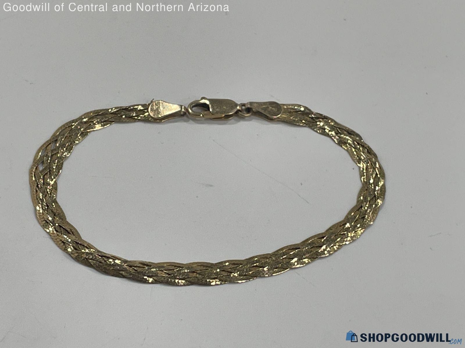 Classic 14k Yellow Gold Bracelet 3.80g - shopgoodwill.com