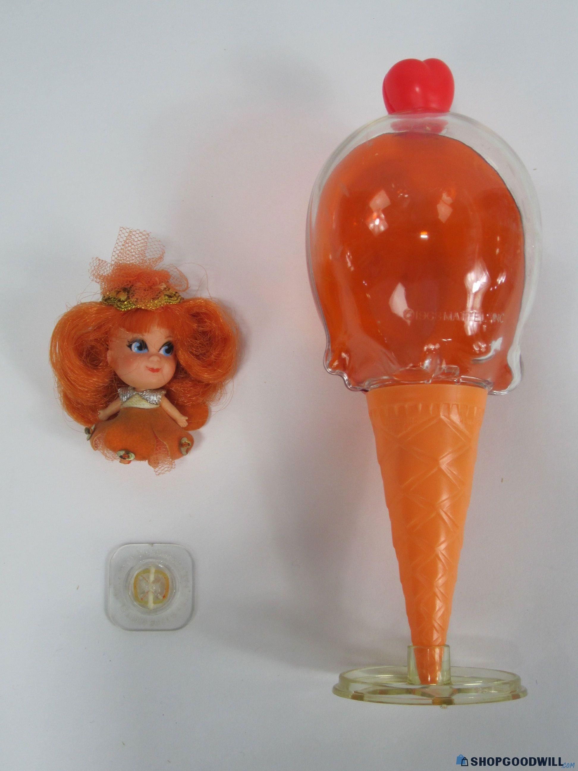 Vintage Mattel Liddle Kiddles Sweet Treat Orange Ice Cream Kone Doll ...