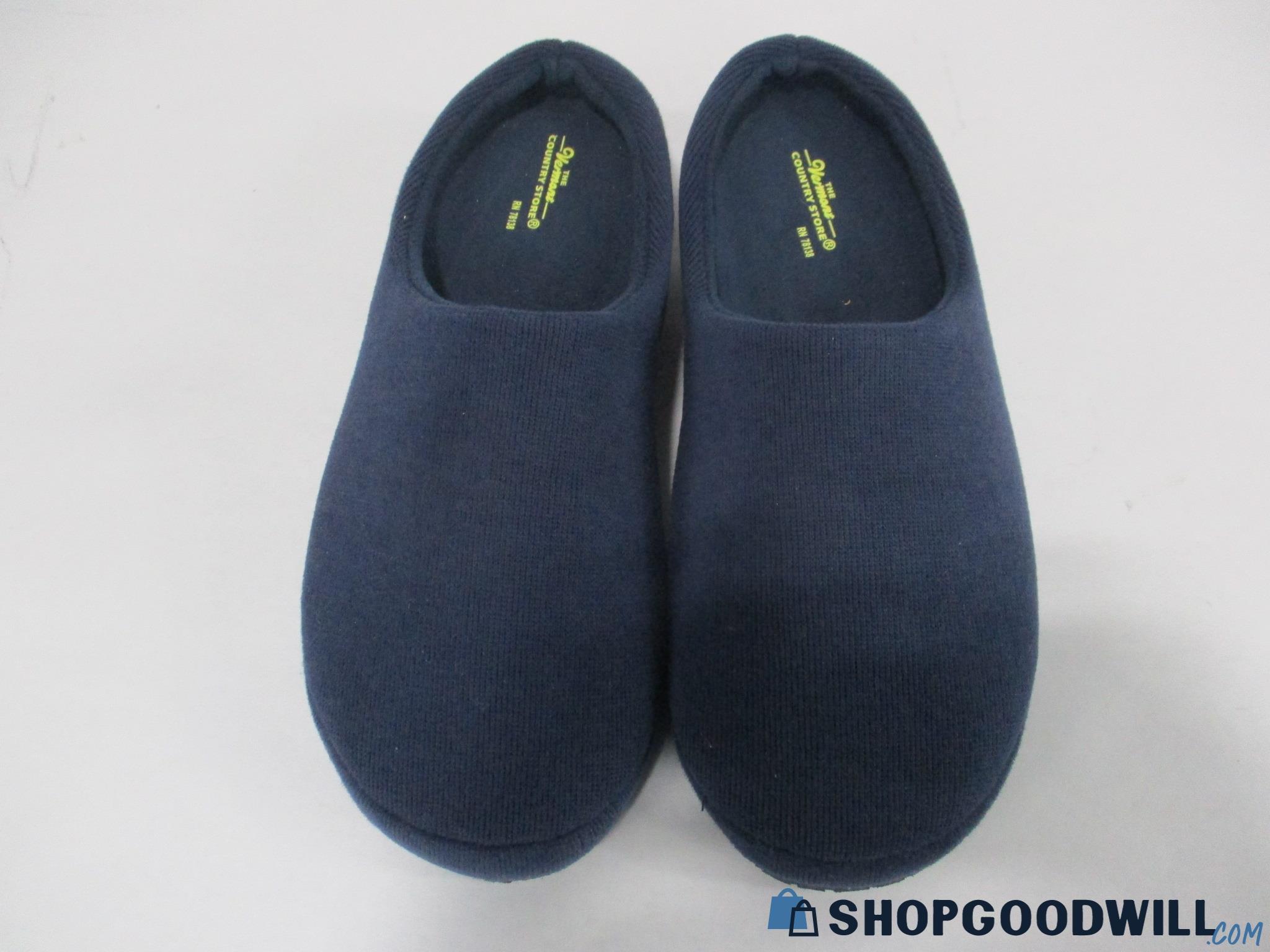 The Vermont Country Store Women's Blue Slippers Size 12 - shopgoodwill.com