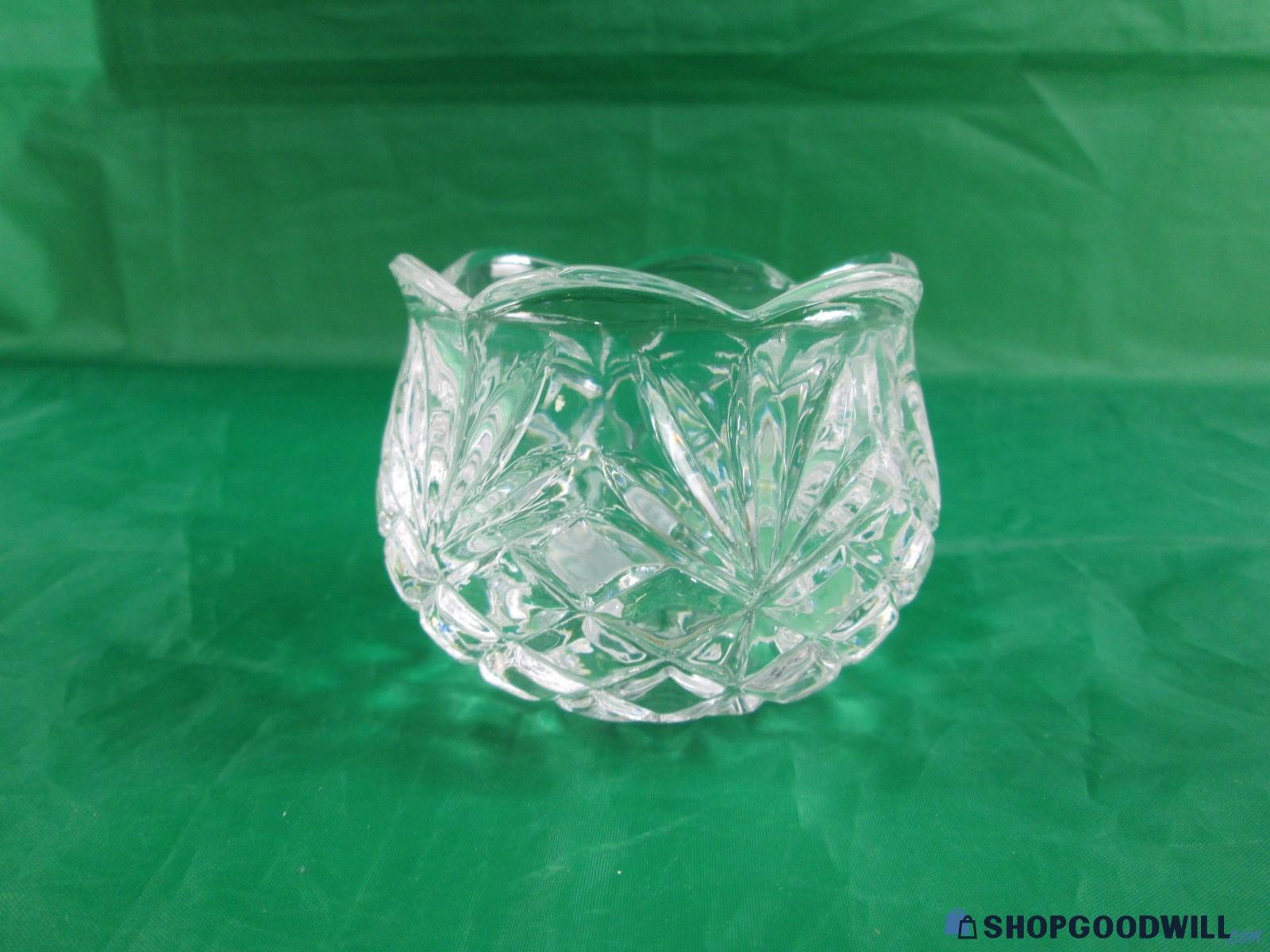 Glass Votive Candle Holder, Vintage Anchor Hocking Queen Mary Double 