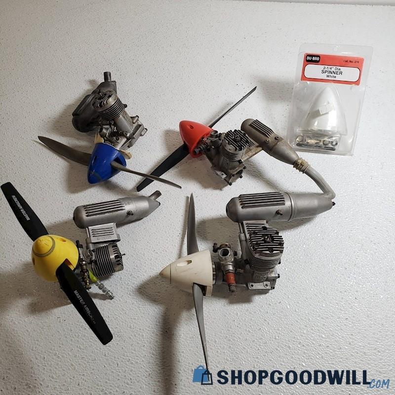 Lot Of Vintage Rc Airplane Engines W/propellers | ShopGoodwill.com