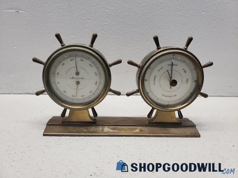 Fee Stemwedel Inc Airguide Brass Ship Wheel Boat Marine Barometer   97b0e649 334e 4557 A5fe 85bf2e9ab253wvsb 06221 