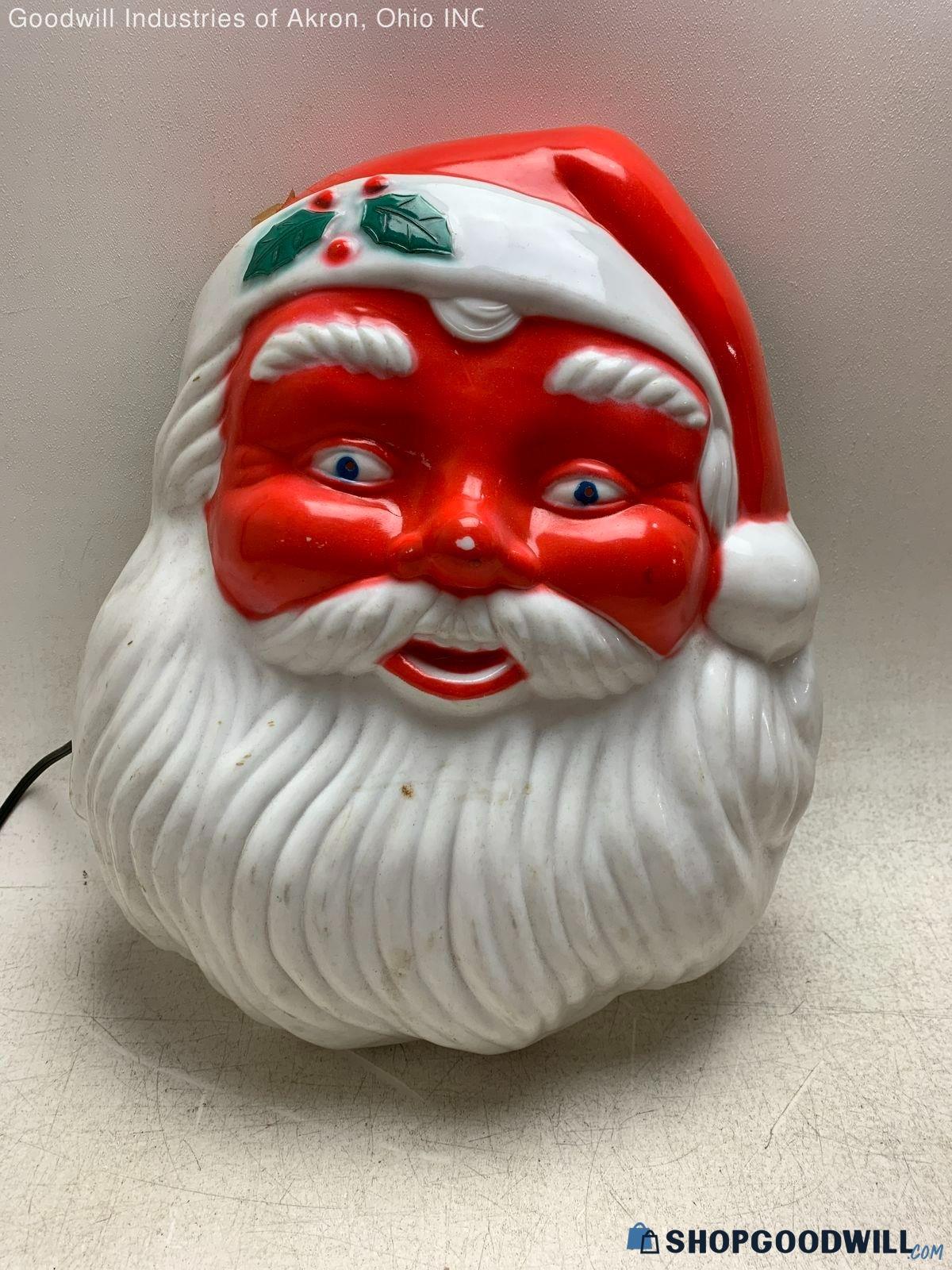 Light Up Santa Face Decoration - shopgoodwill.com