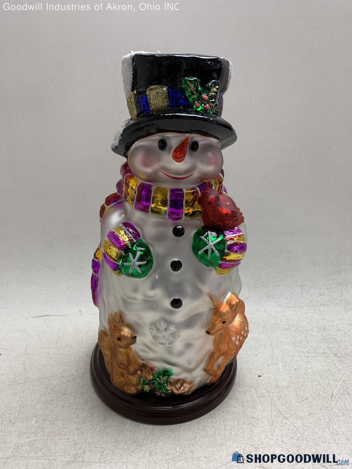 Thomas Pacconi Glass Snowman - shopgoodwill.com