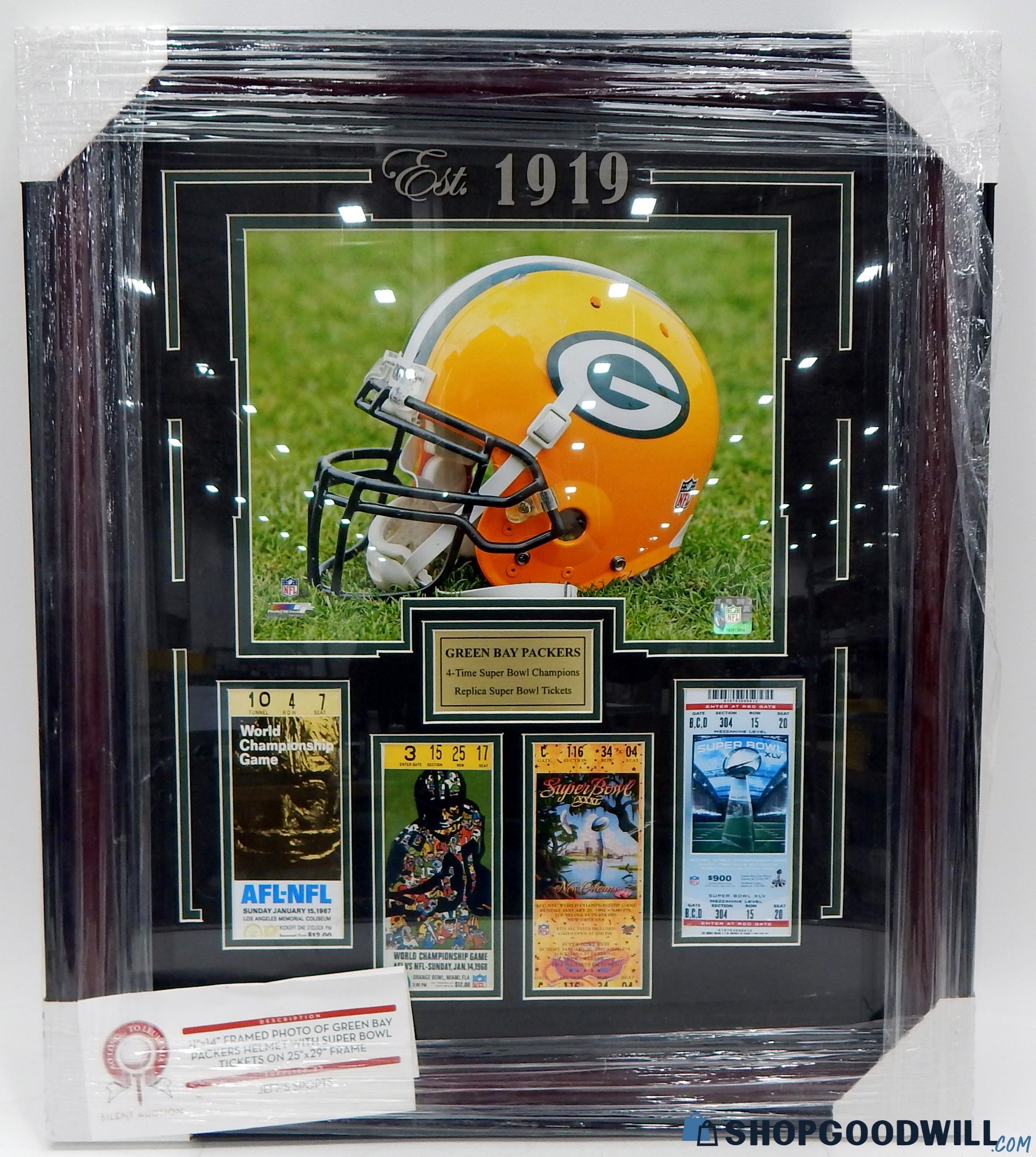 Green Bay Packers Super Bowl Tickets Display