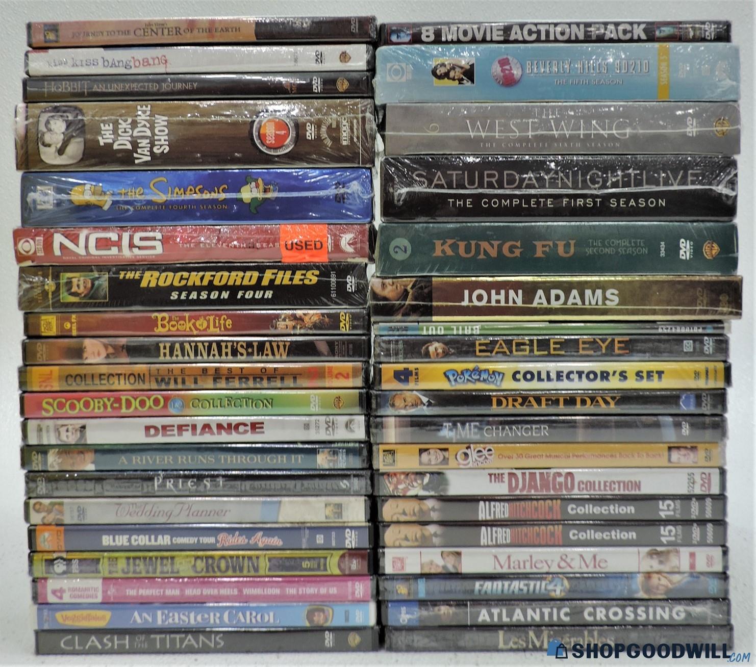 100+ Sealed DVDs Discs W/Cases Movies & TV Shows - shopgoodwill.com