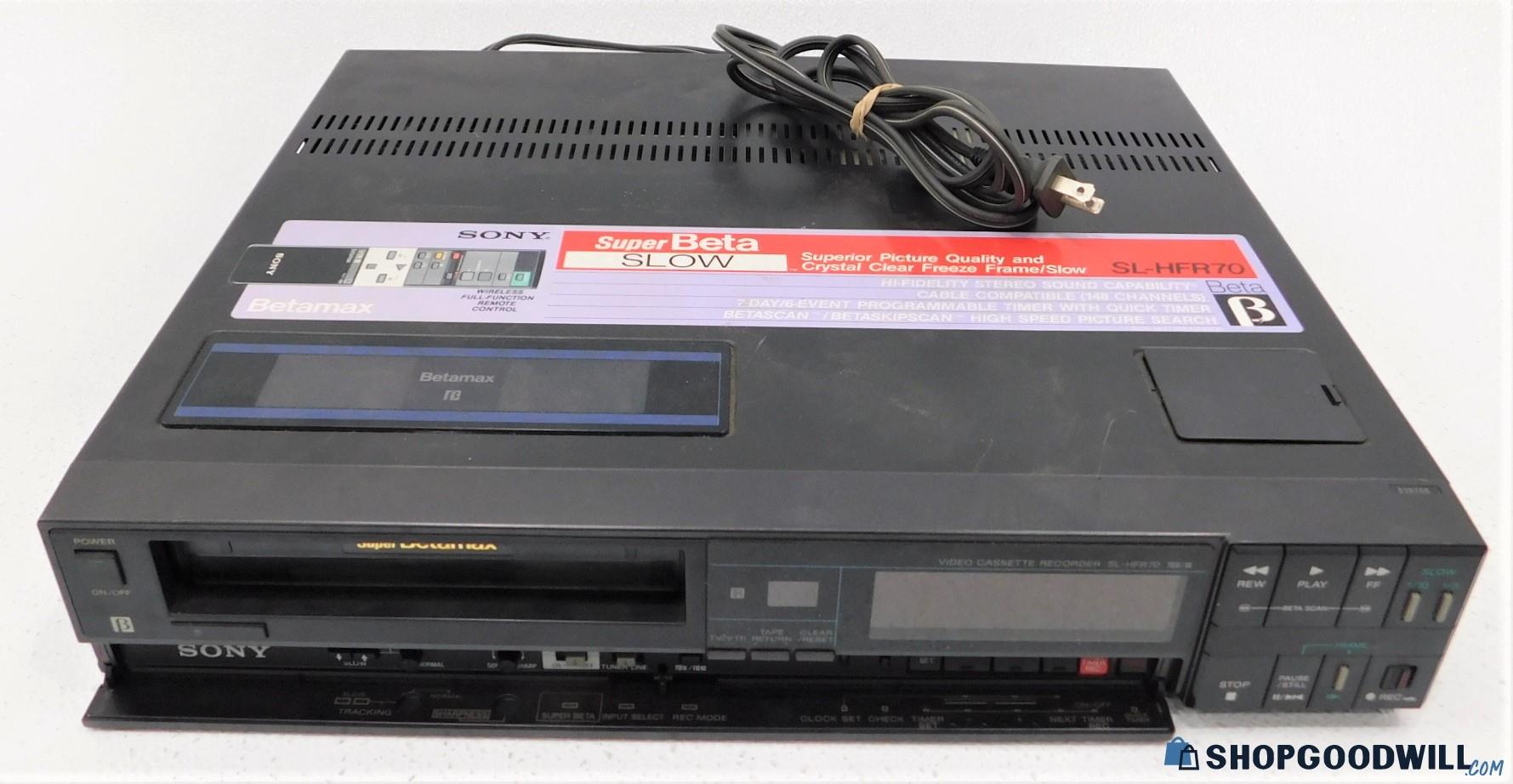 Sony Super Betamax Sl Hfr70 Beta Video Tape Player 8984