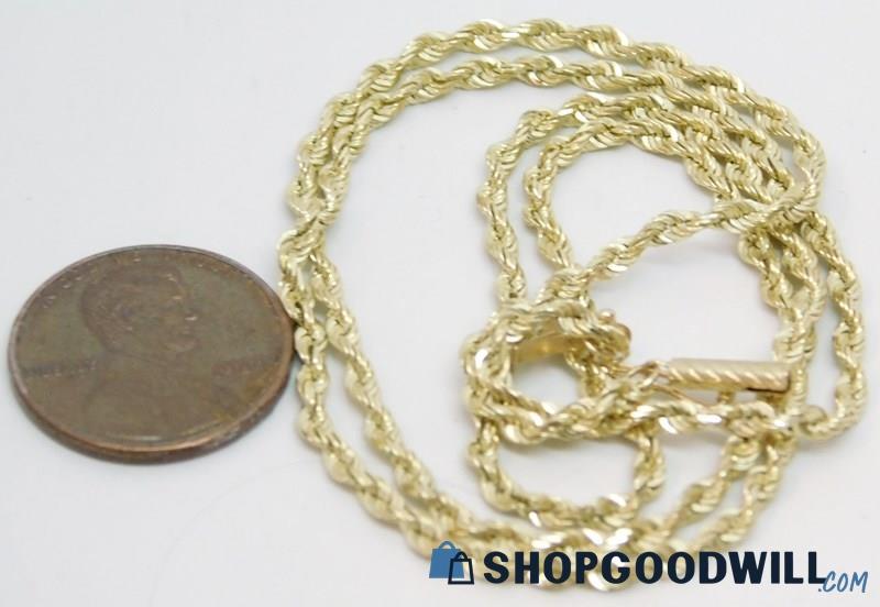 K Yellow Gold Twisted Chain Necklace G Shopgoodwill Com