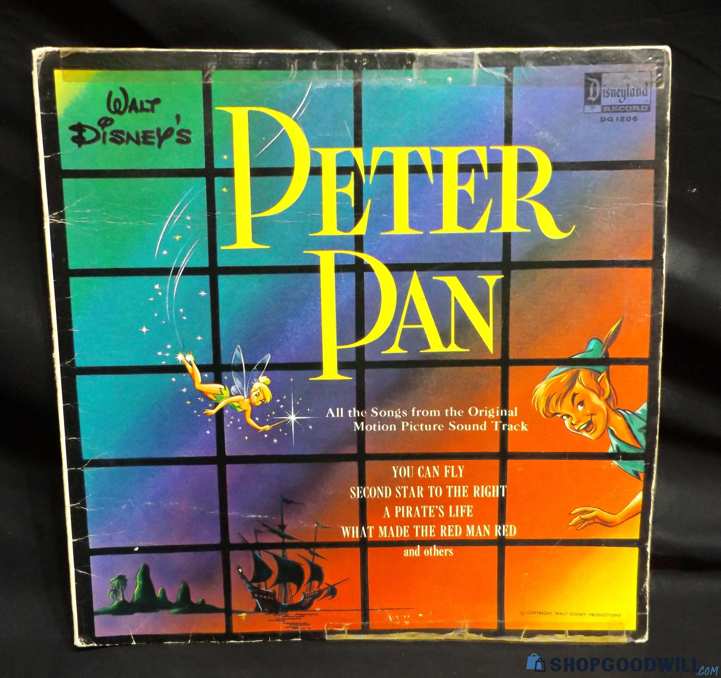 Peter Pan Original Motion Picture Soundtrack Lp 33 1/3 Rpm (Vintage) Dq ...