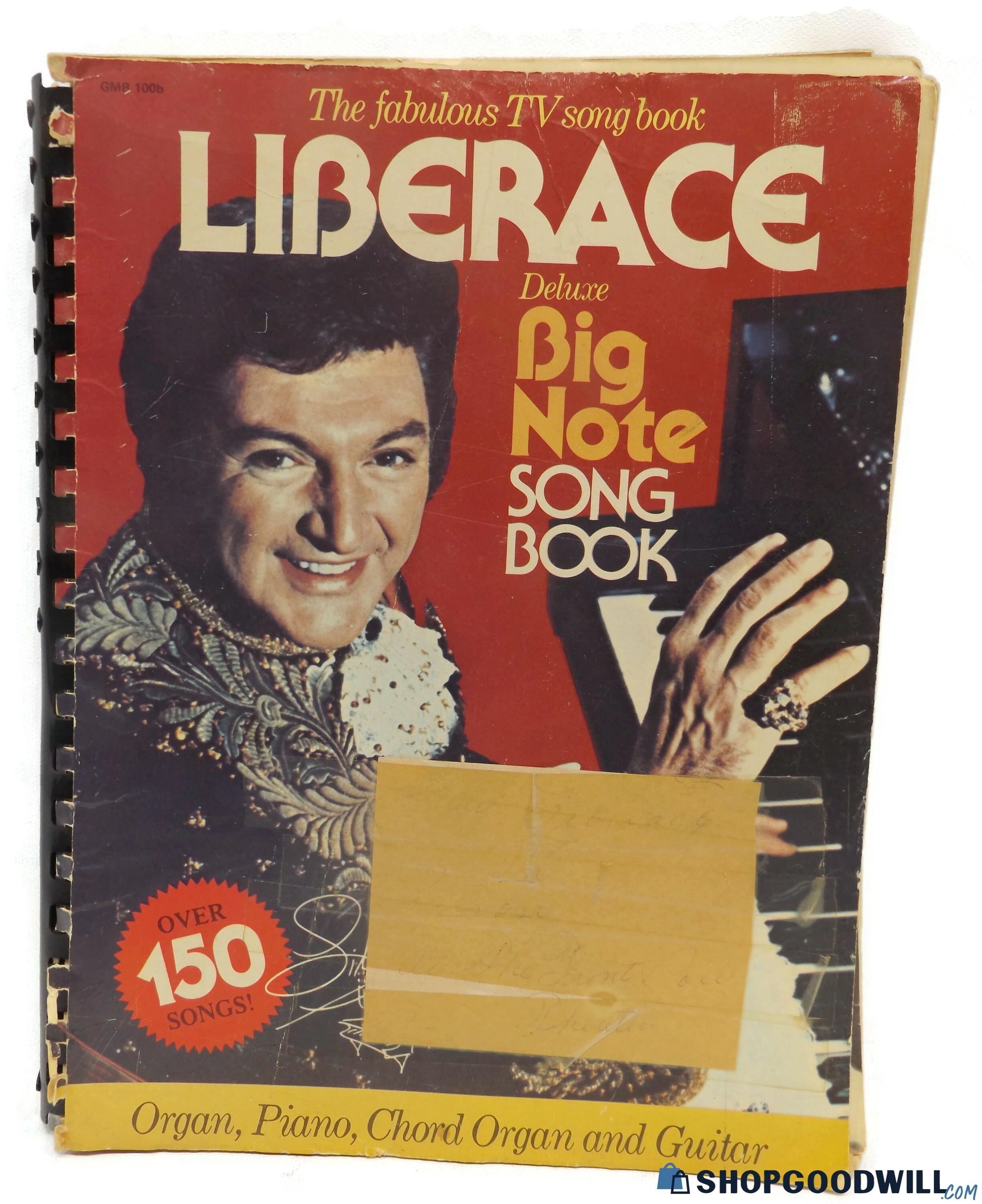 Vintage Liberace Deluxe Big Note Song Book Sheet Music Over 150 Songs 